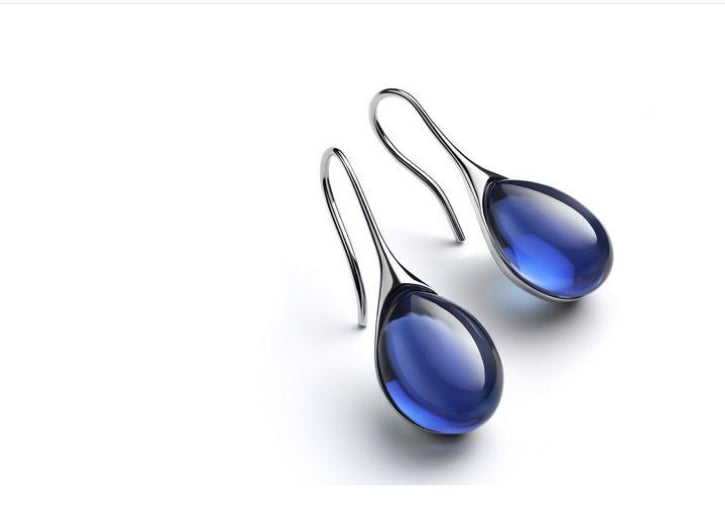Opal Drop Earrings — Deep Blue Diamond in deep-blue-diamond, 1 pair by Seeyoura