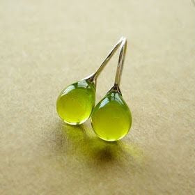 Opal Drop Earrings — Fruit Green in fruit-green, 1 pair by Seeyoura