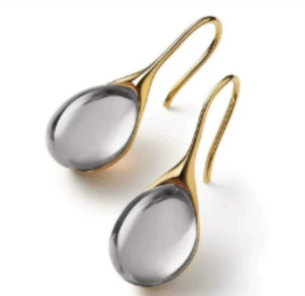 Opal Drop Earrings — Golden Grey in golden-grey-1, 1 pair by Seeyoura