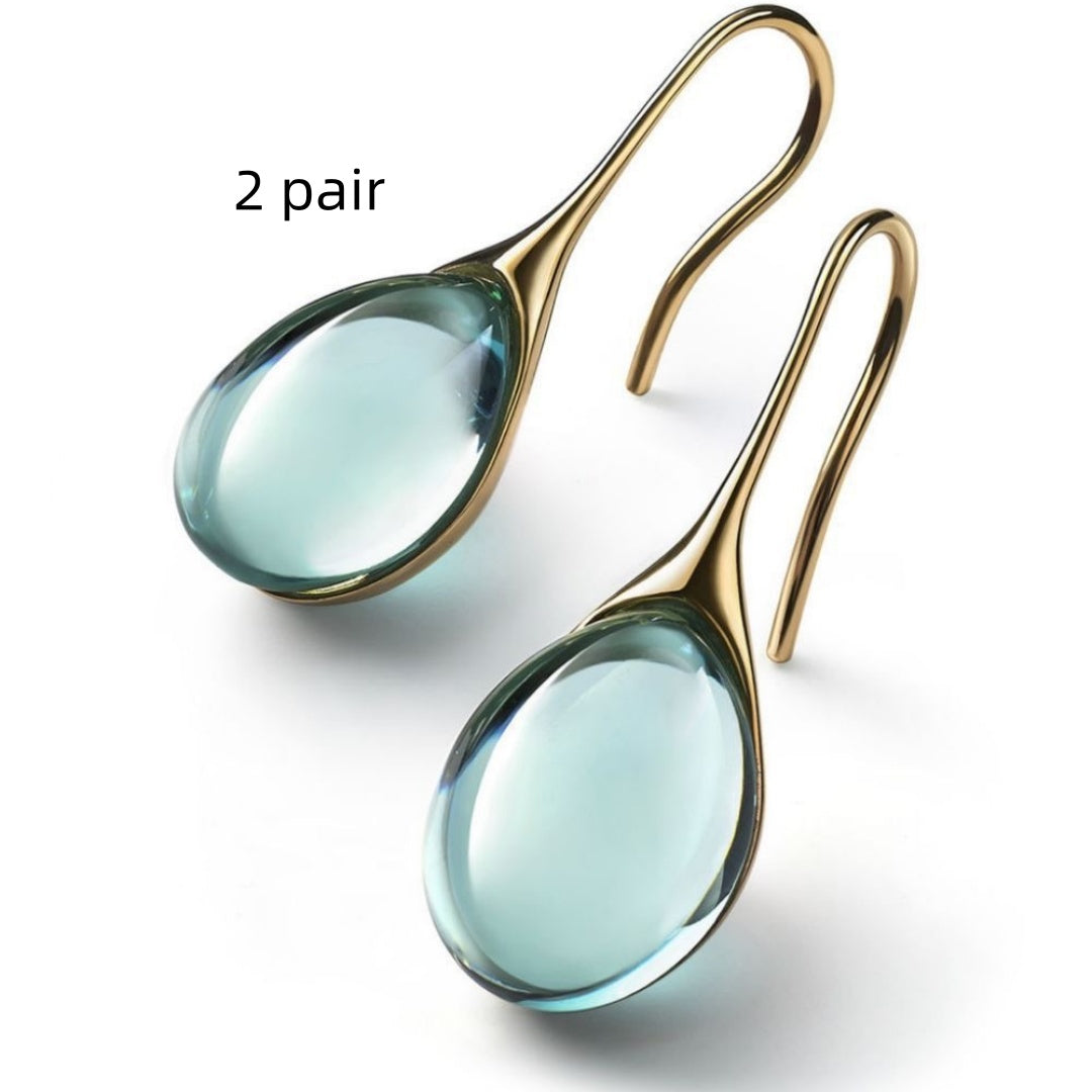 Opal Drop Earrings — Green in green, 2 pair by Seeyoura