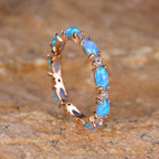 Opal Heart Ring — Champagne Gold Blue in champagne-gold-blue-opal by Seeyoura