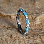 Opal Heart Ring — Platinum Blue by Seeyoura