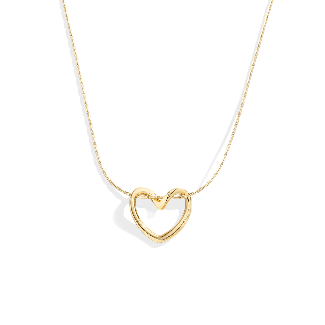 Open Heart Necklace in Gold by Seeyoura