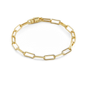 Open Link Paperclip Chain Bracelet in gold by Seeyoura