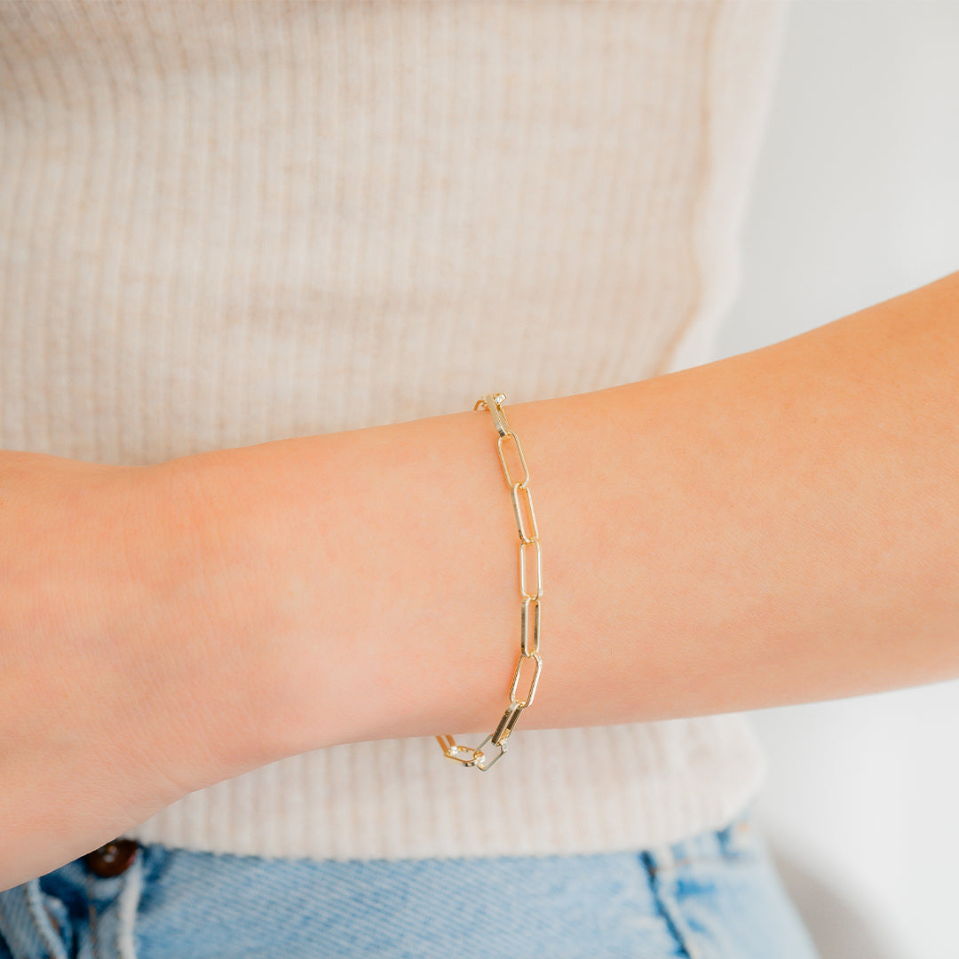 Open Link Paperclip Chain Bracelet by Seeyoura