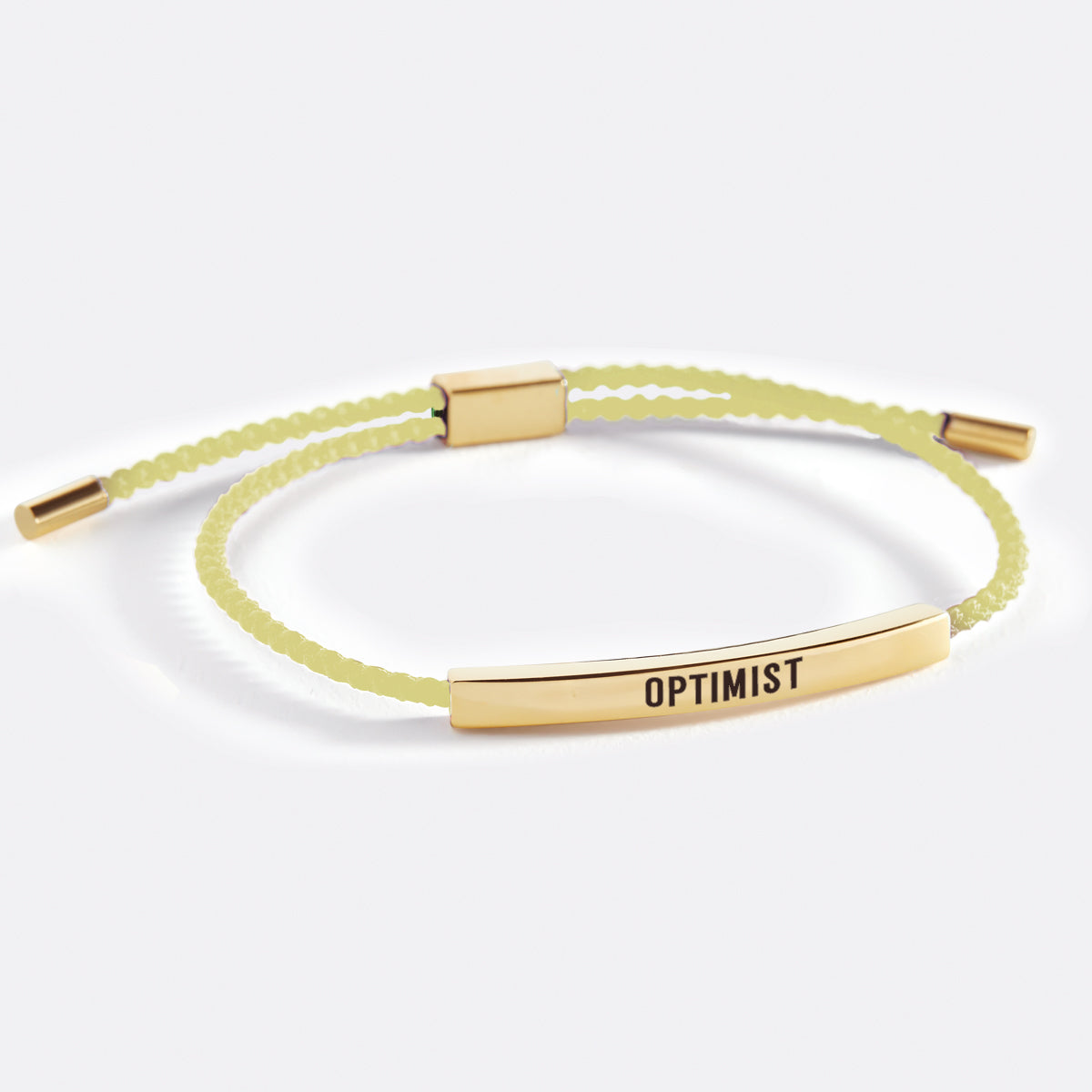 Optimist Inspire Bracelet in Lemon Yellow, gold by Seeyoura