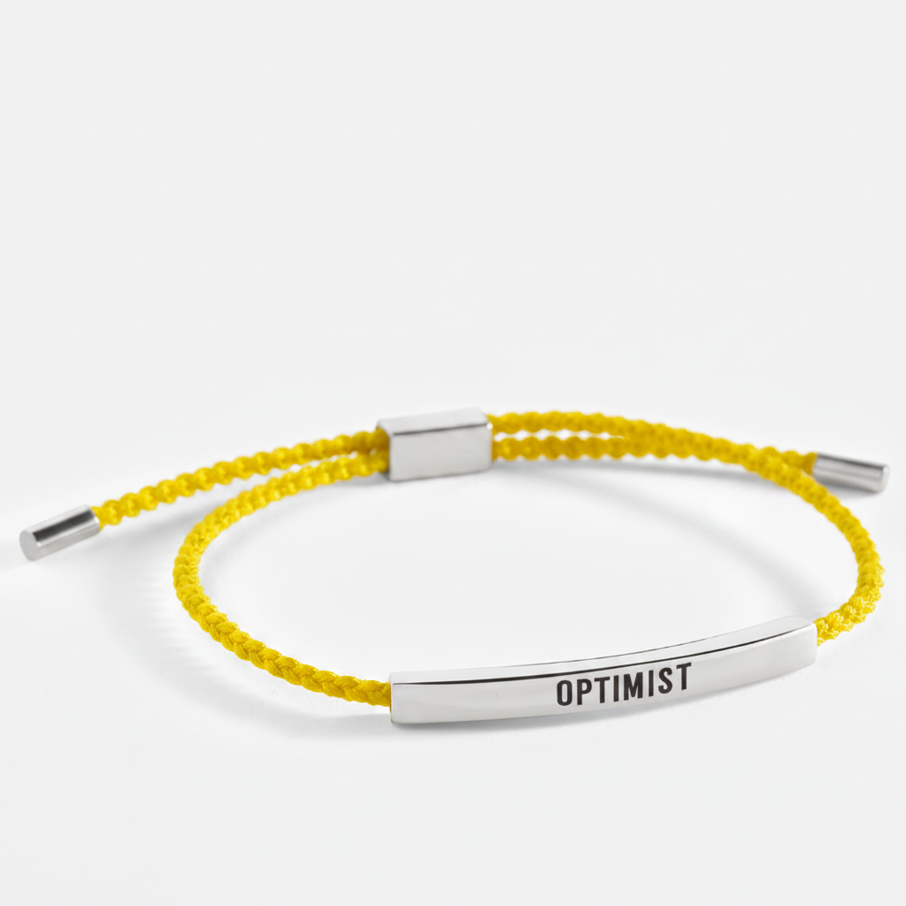 Optimist Inspire Bracelet in Lemon Yellow, silver by Seeyoura