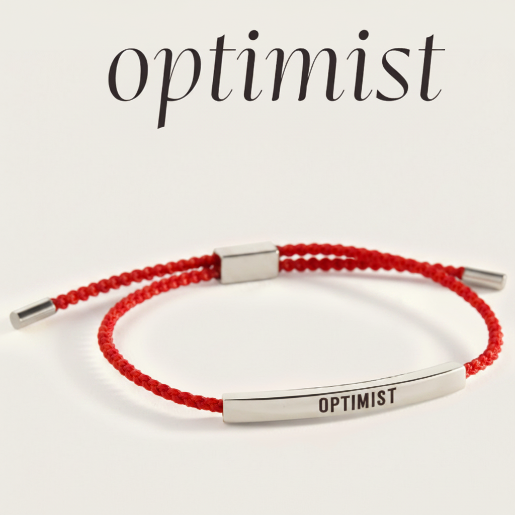 Optimist Inspire Bracelet in Lucky Red, silver by Seeyoura