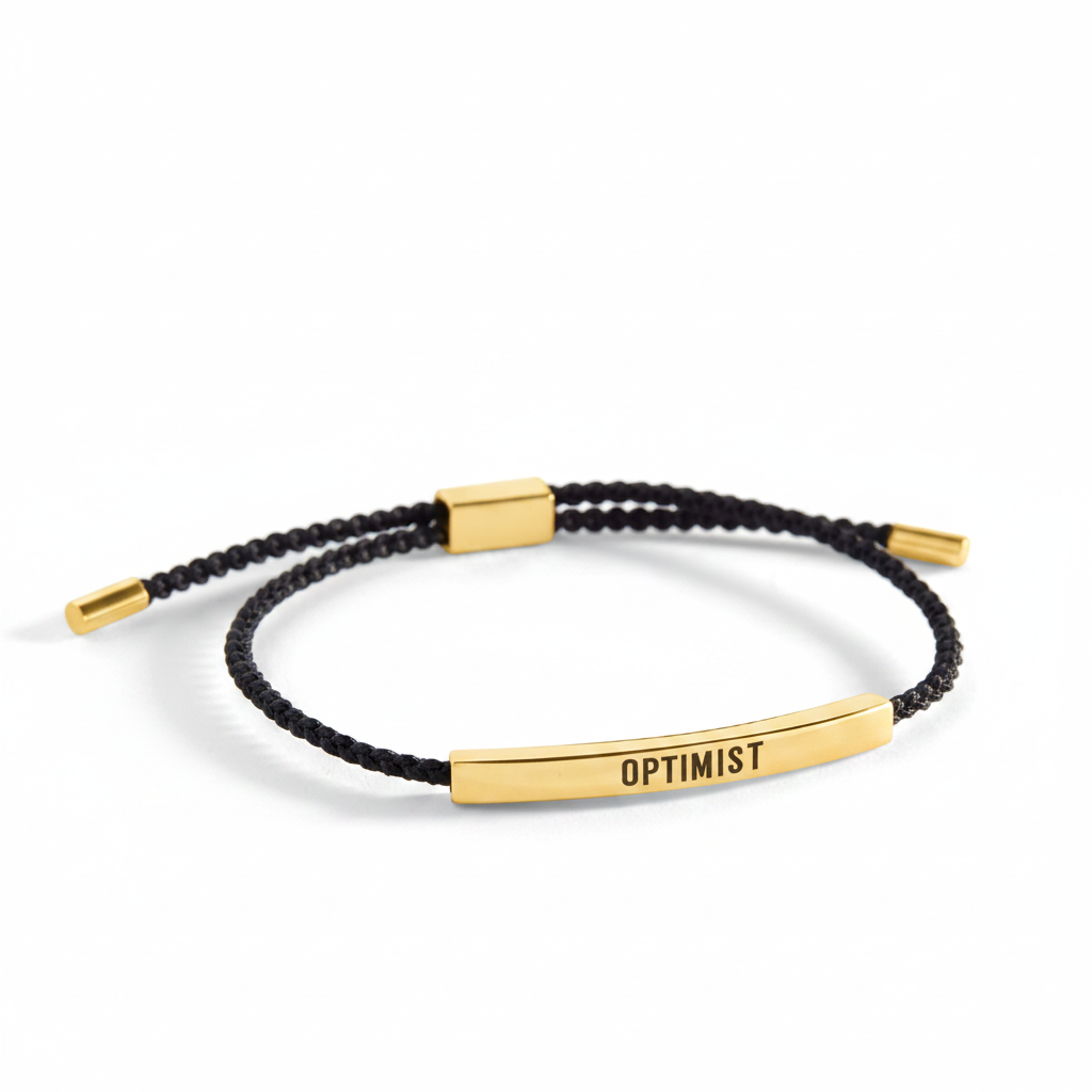 Optimist Inspire Bracelet in Midnight Black, gold by Seeyoura