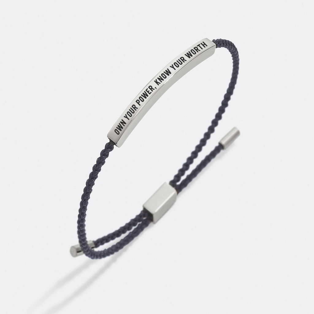 Own Your Power, Know Your Worth Inspire Bracelet by Seeyoura