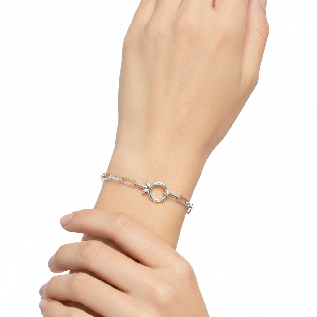 Mint Paperclip Bracelet by Seeyoura