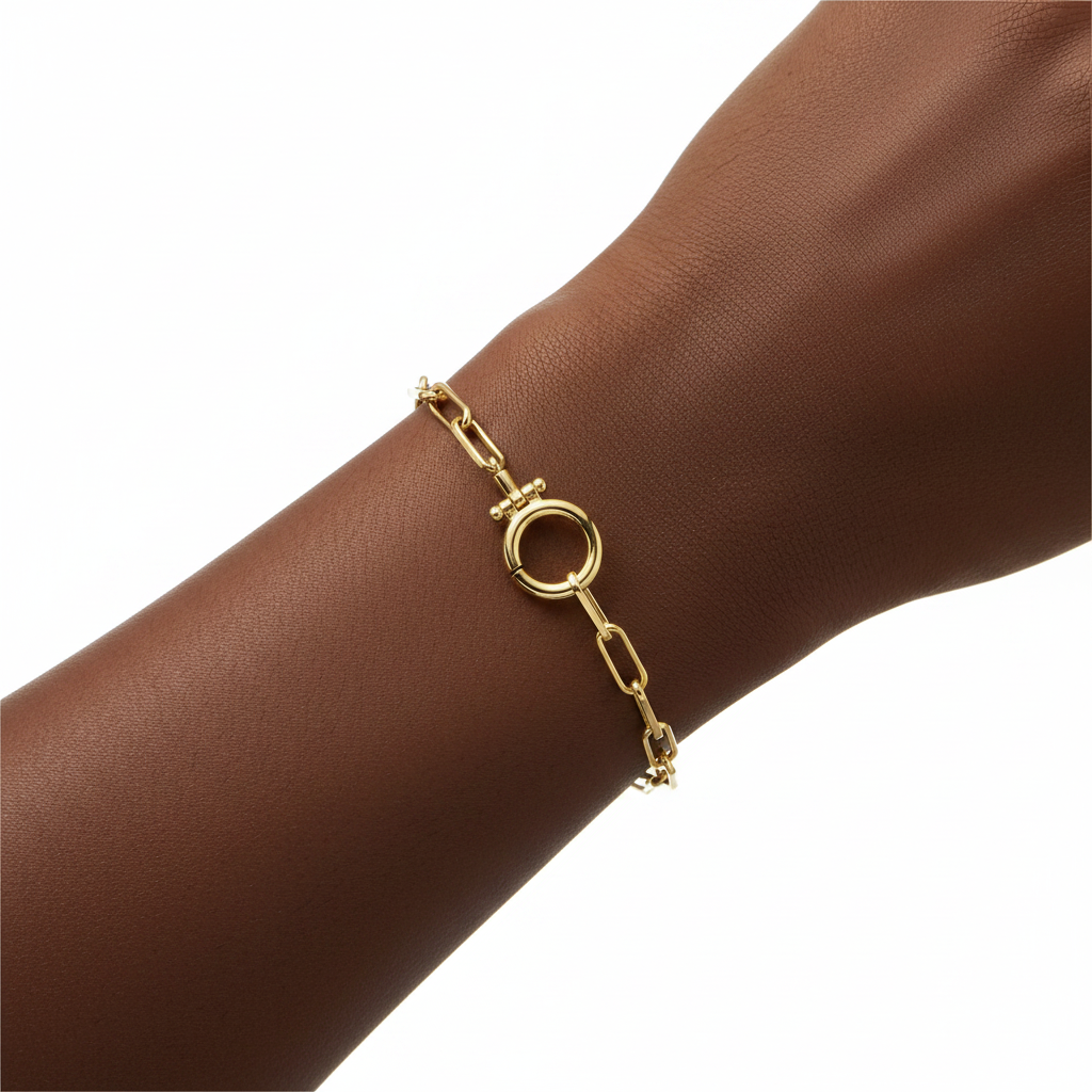 Mint Paperclip Bracelet by Seeyoura