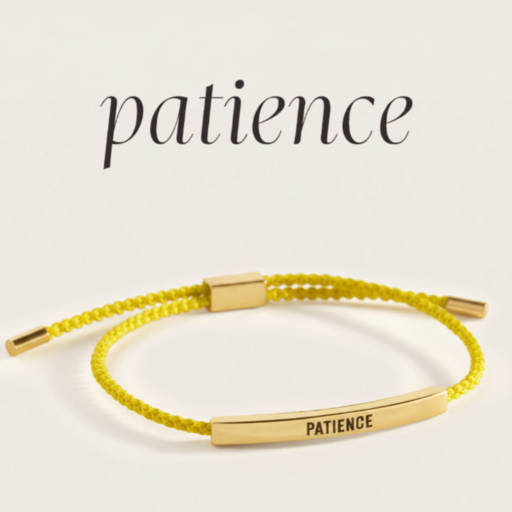 Patience Inspire Bracelet in Lemon Yellow, gold by Seeyoura