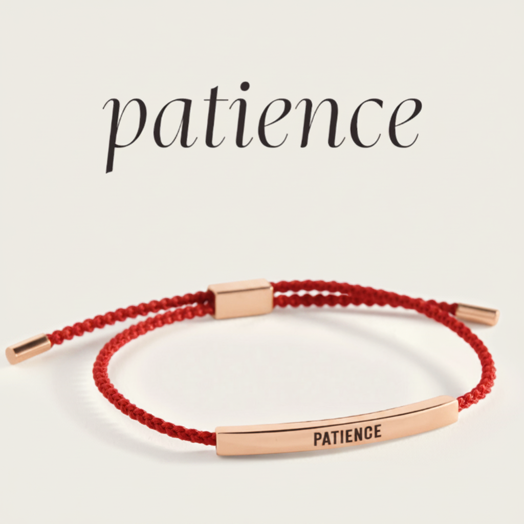 Patience Inspire Bracelet in Lucky Red, 18-k-rose-gold-plated by Seeyoura