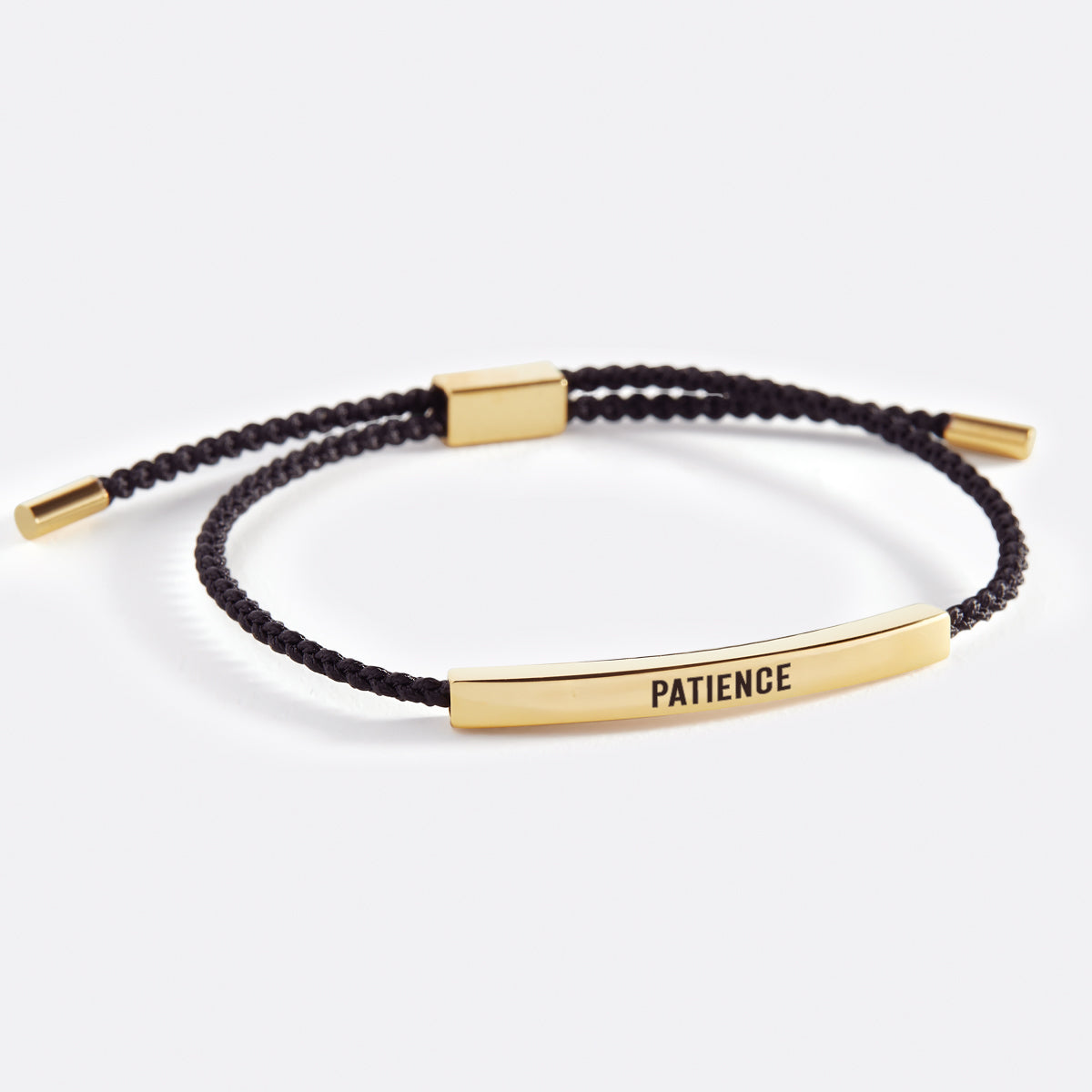 Patience Inspire Bracelet in Midnight Black, gold by Seeyoura