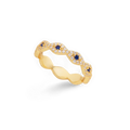Pavé Evil Eye Ring in 18-k-gold-over-sterling-silver by Seeyoura