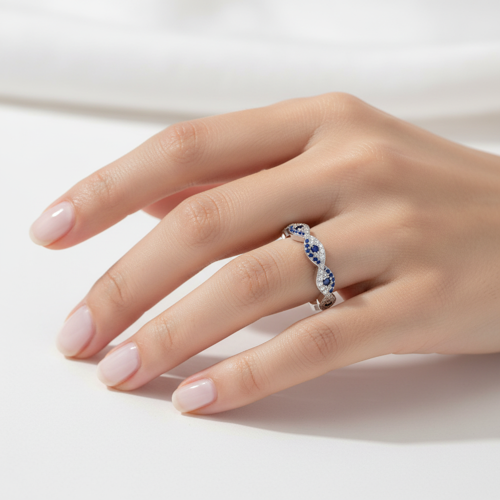 Pavé Evil Eye Ring by Seeyoura