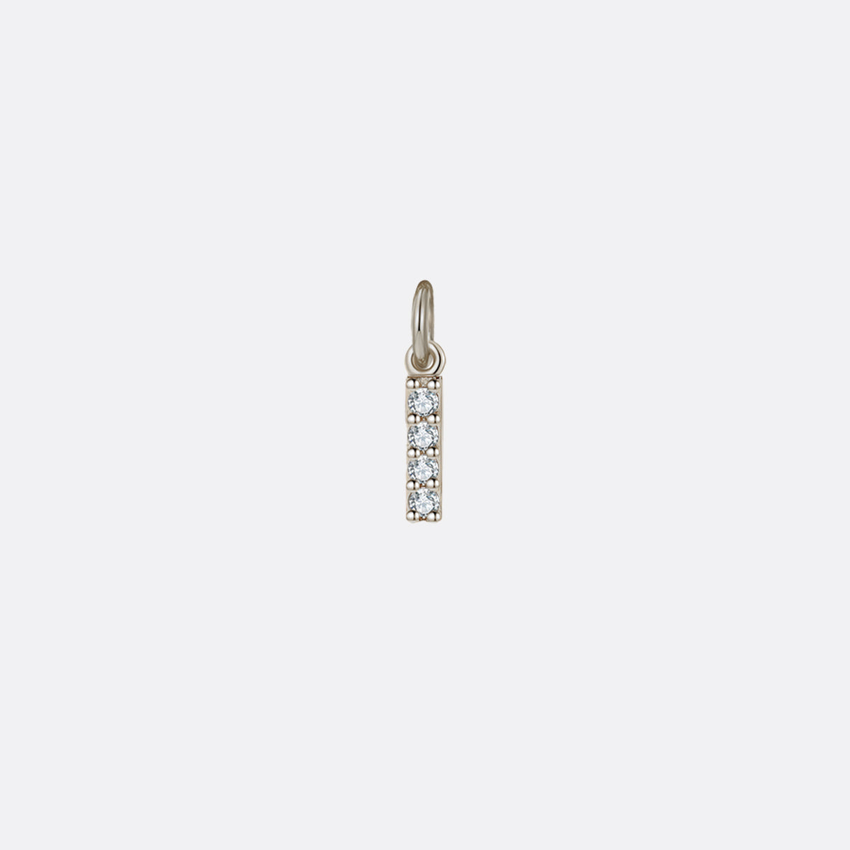Dainty Pavé Initial Charm in 925-sterling-silver, I by Seeyoura