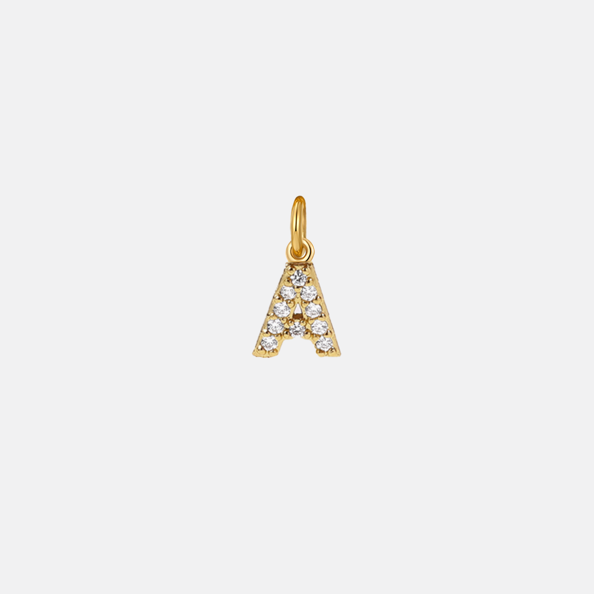 Dainty Pavé Initial Charm by Seeyoura