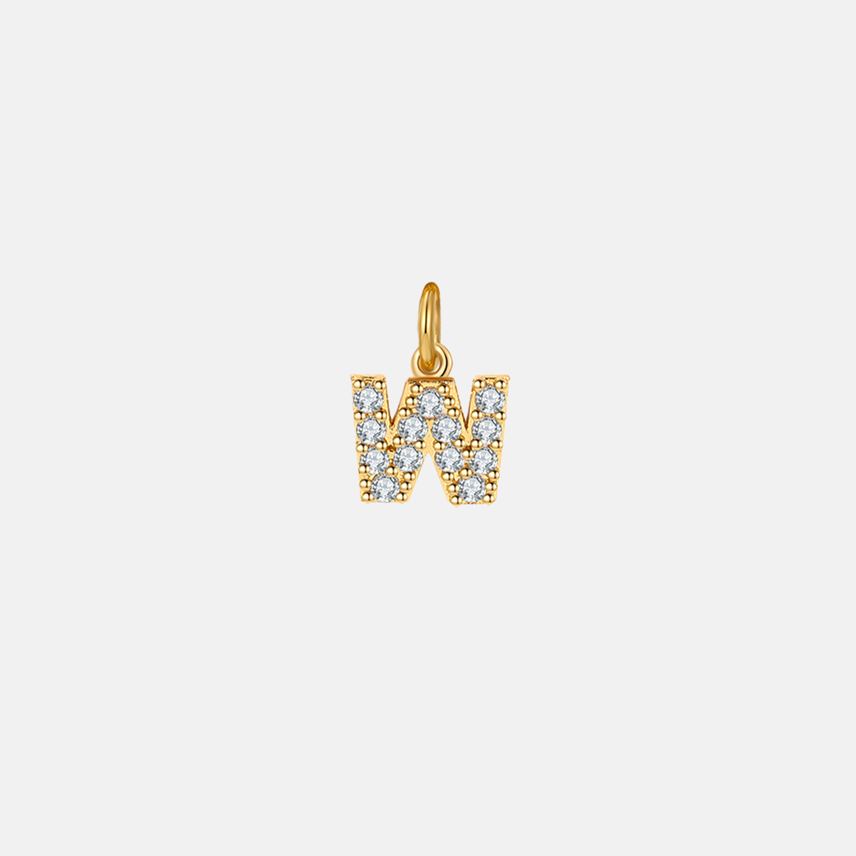 Dainty Pavé Initial Charm by Seeyoura