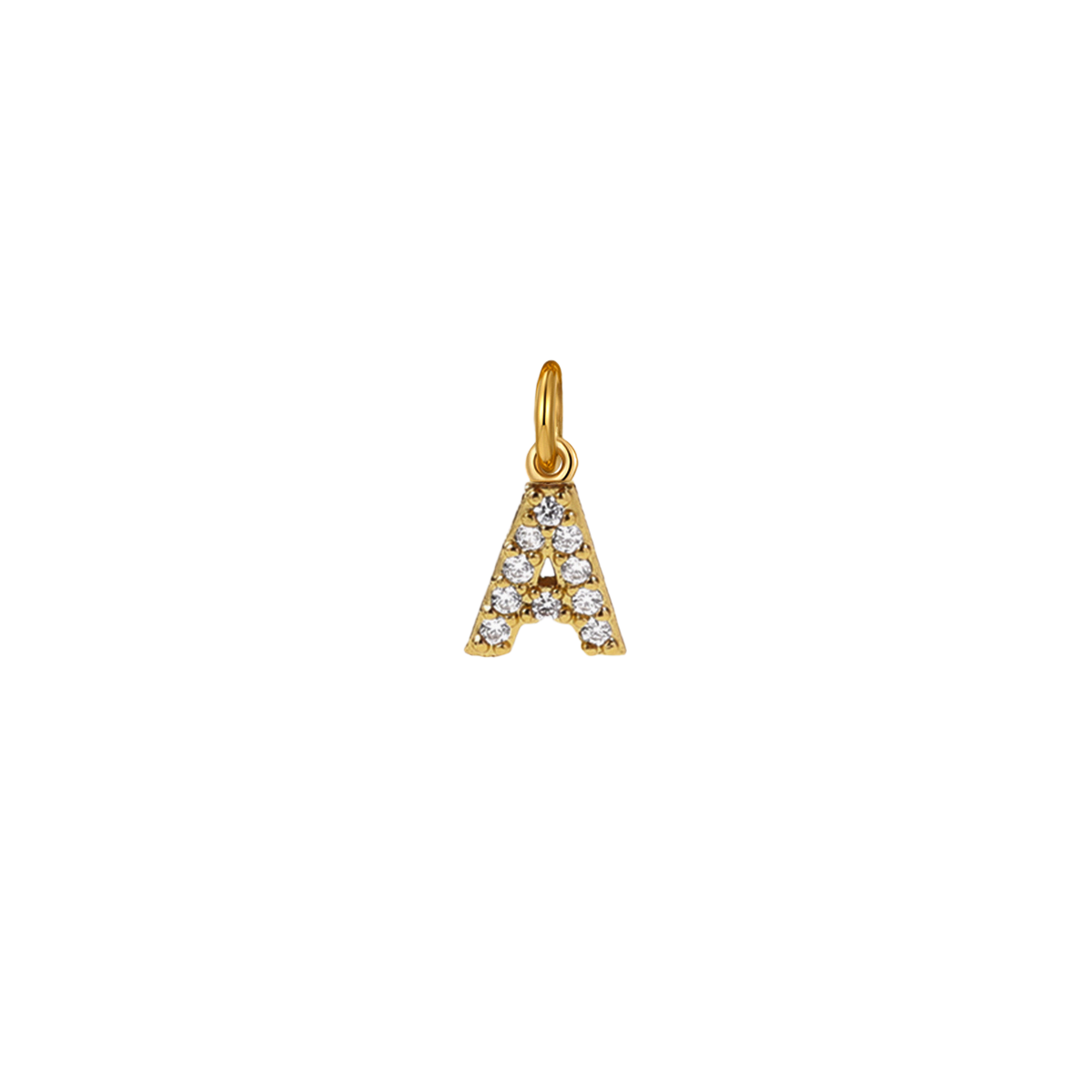 Dainty Pavé Initial Charm by Seeyoura