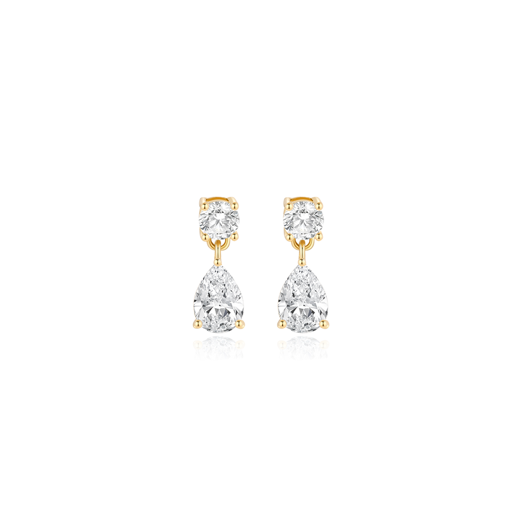 Pear Drop Earrings in Gold by Seeyoura