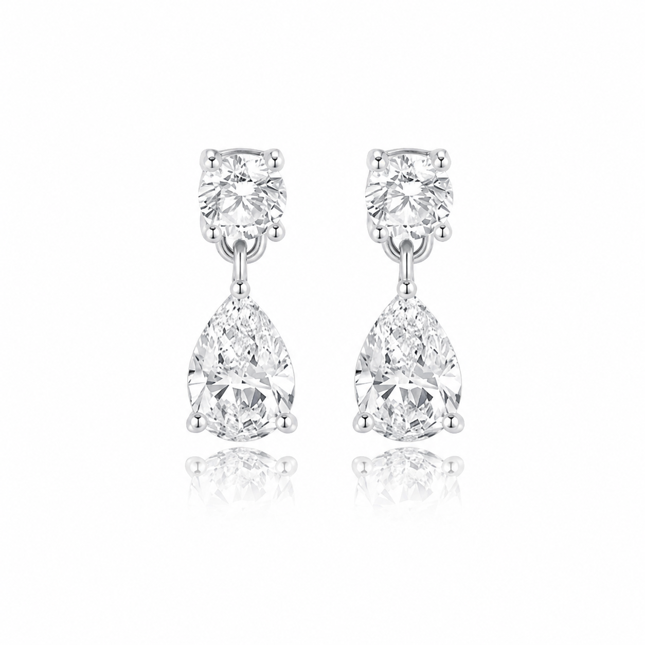 Pear Drop Earrings in Silver by Seeyoura