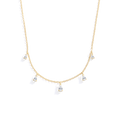 Pear Shape Station Necklace in 18k Gold Over Sterling Silver by Seeyoura