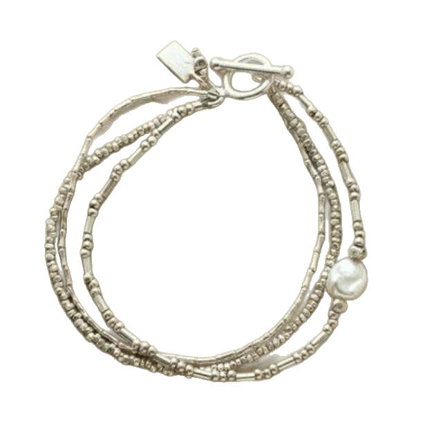 Pearl Triple Strand Bracelet for Women by Seeyoura