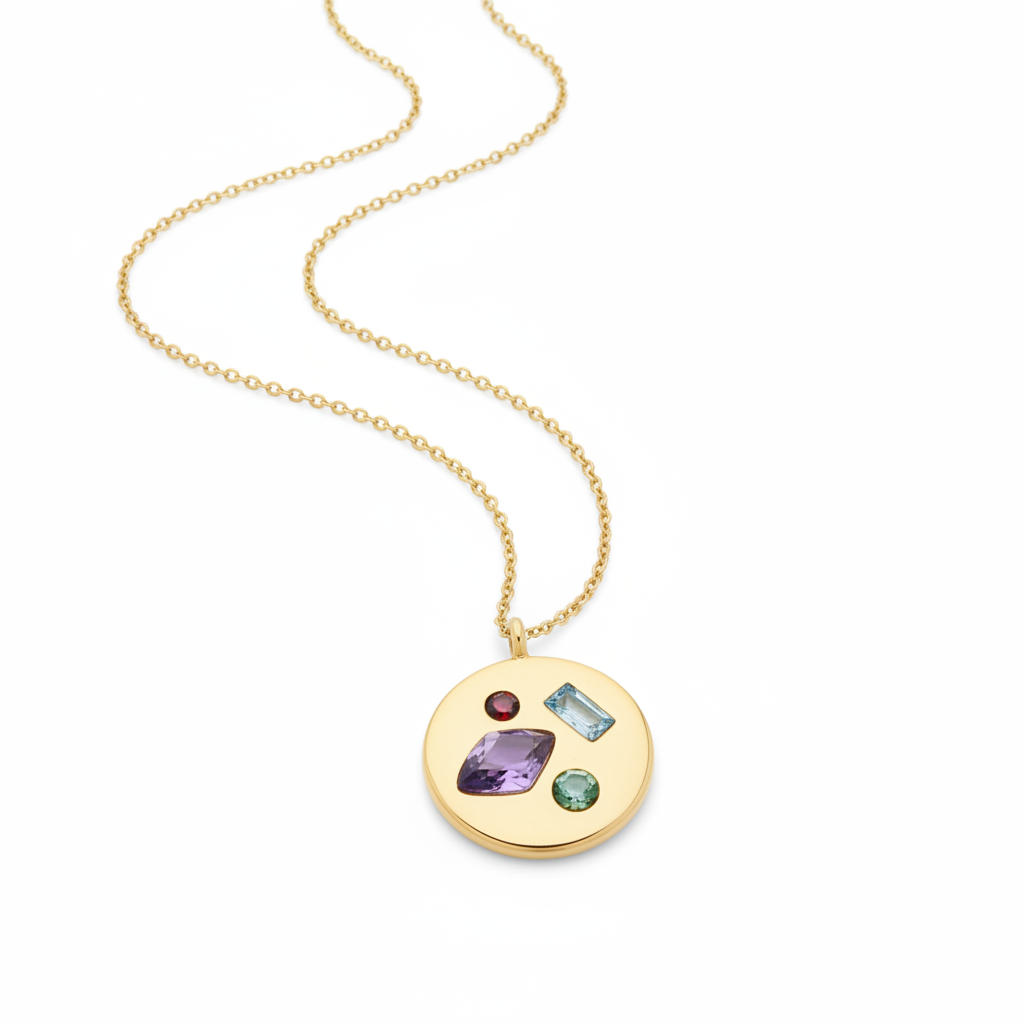 Birthday Pendant Necklace in amethyst-february by Seeyoura