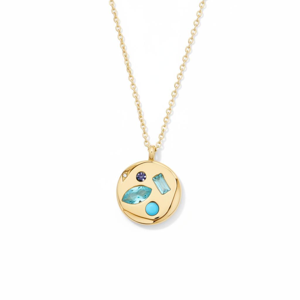 Birthday Pendant Necklace in blue-topaz-december by Seeyoura