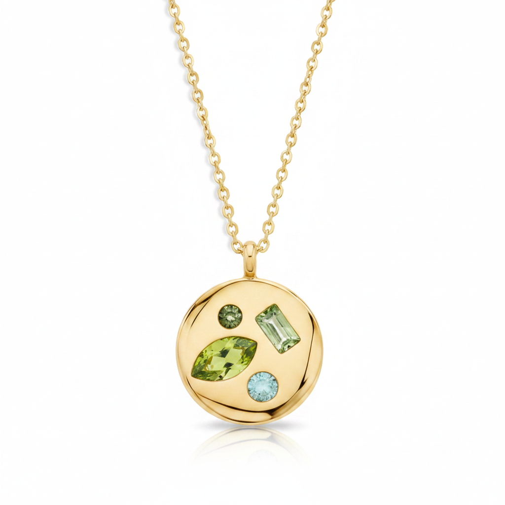 Birthday Pendant Necklace in peridot-august by Seeyoura