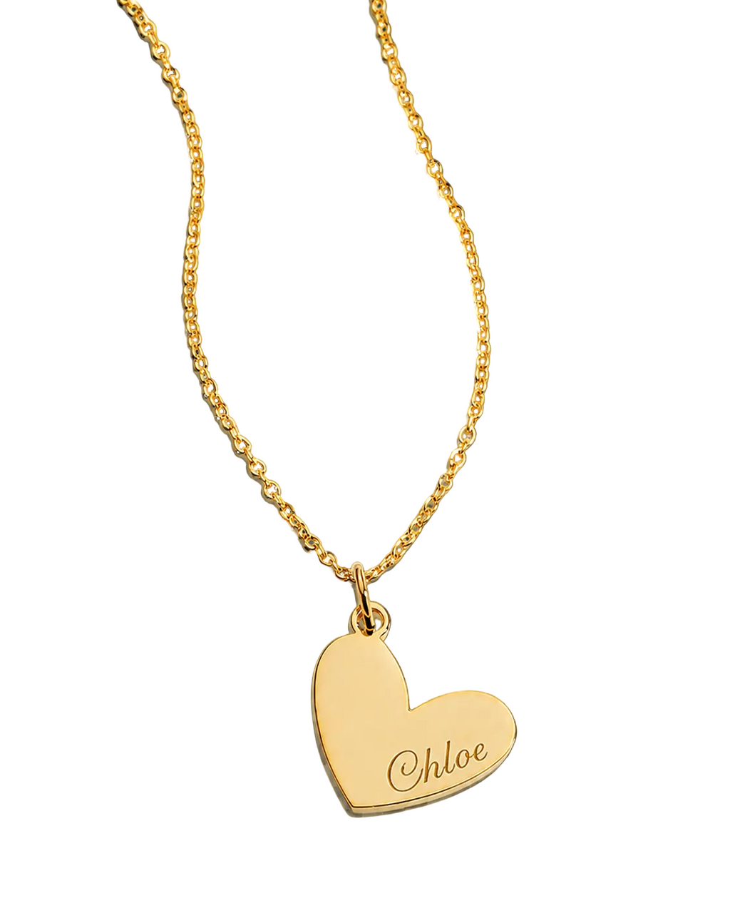 Personalised Heart Name Necklace in 18k Gold Over Sterling Silver by Seeyoura