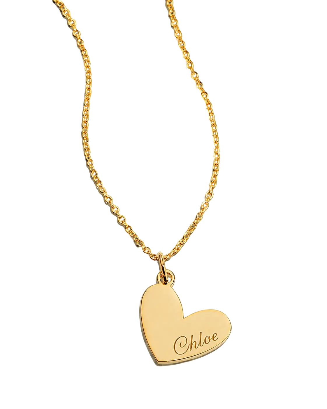 Personalised Heart Name Necklace in 18k Gold Over Sterling Silver by Seeyoura