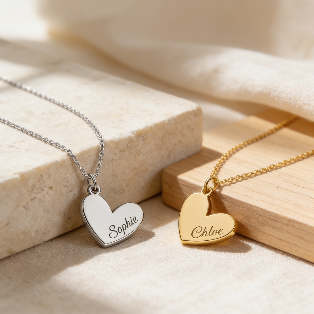 Personalised Heart Name Necklace by Seeyoura