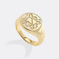 Monogram Signet Ring in 18-k-gold-over-sterling-silver by Seeyoura