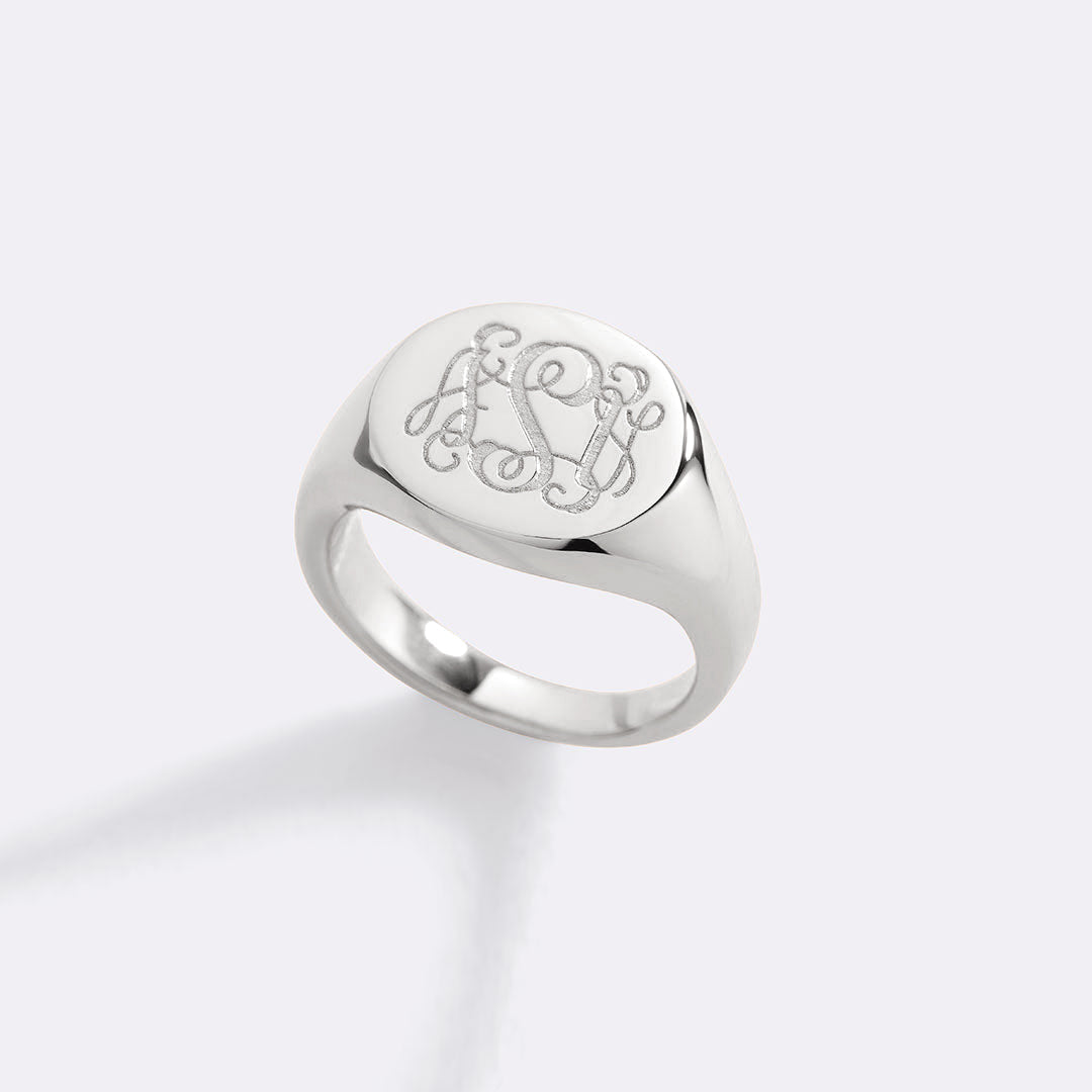 Monogram Signet Ring in 925-sterling-silver by Seeyoura
