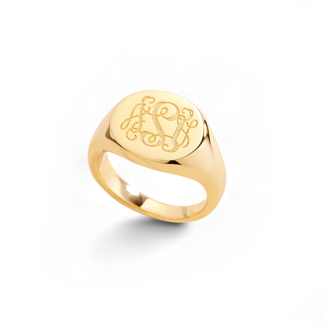 Monogram Signet Ring by Seeyoura