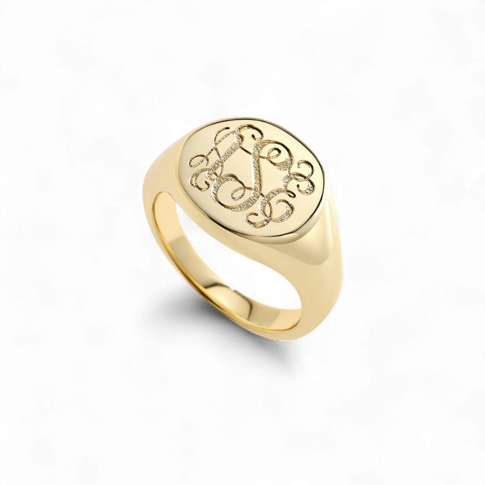 Monogram Signet Ring by Seeyoura