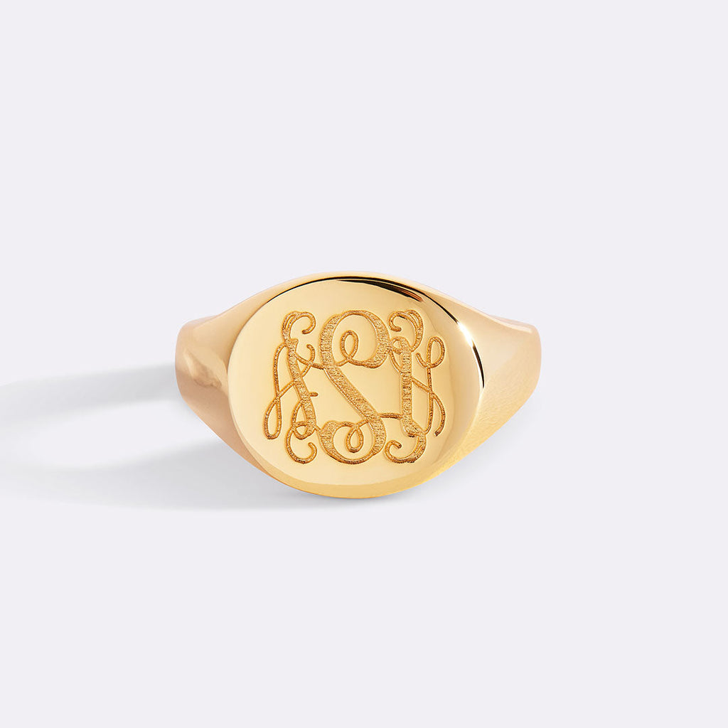 Monogram Signet Ring by Seeyoura