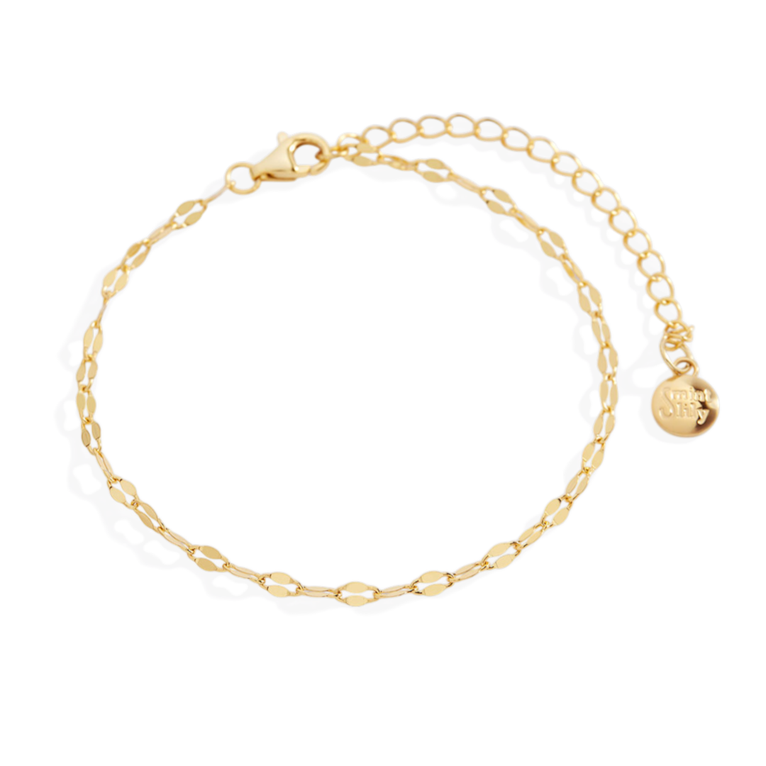 Petal Chain Bracelet in 18-k-gold-over-sterling-silver by Seeyoura
