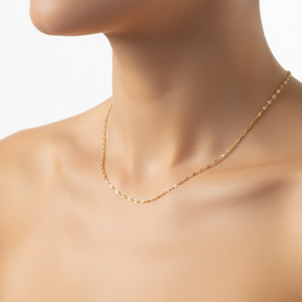 Petal Chain Necklace in 18-k-gold-over-sterling-silver by Seeyoura