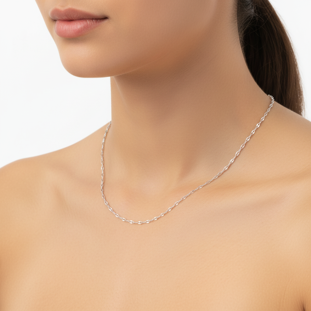 Petal Chain Necklace in 925-sterling-silver by Seeyoura