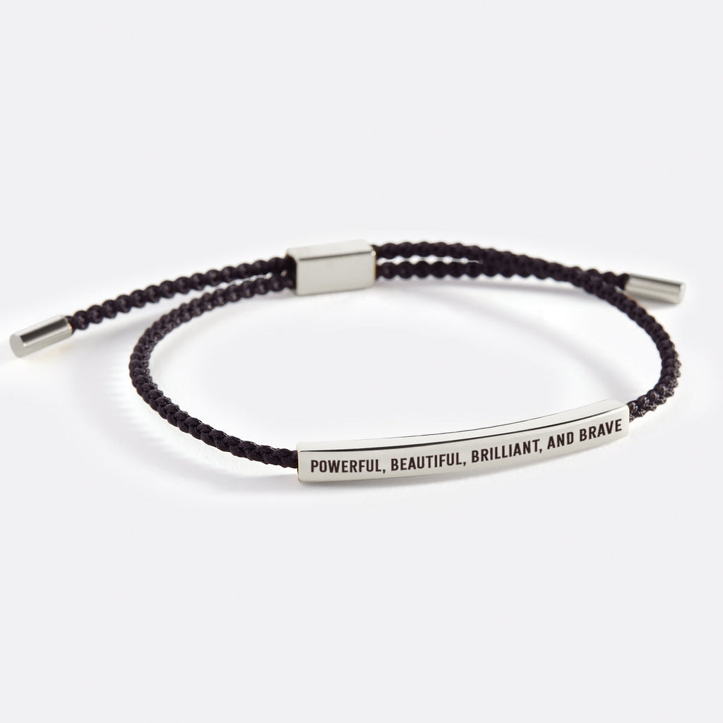 Powerful, Beautiful, Brilliant, and Brave Inspire Bracelet by Seeyoura