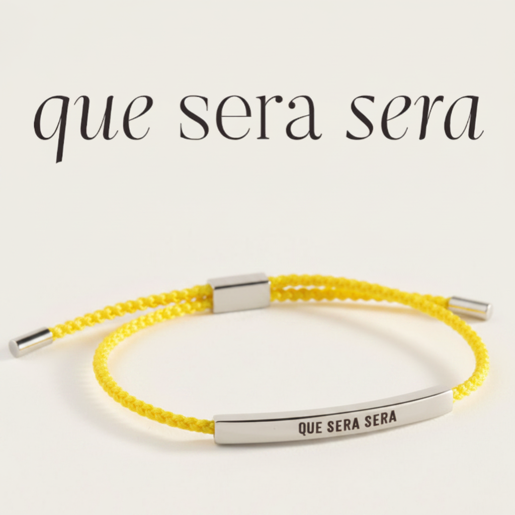 Que Sera Sera Inspire Bracelet in Lemon Yellow, silver by Seeyoura