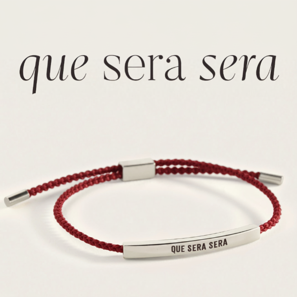 Que Sera Sera Inspire Bracelet in Lucky Red, silver by Seeyoura