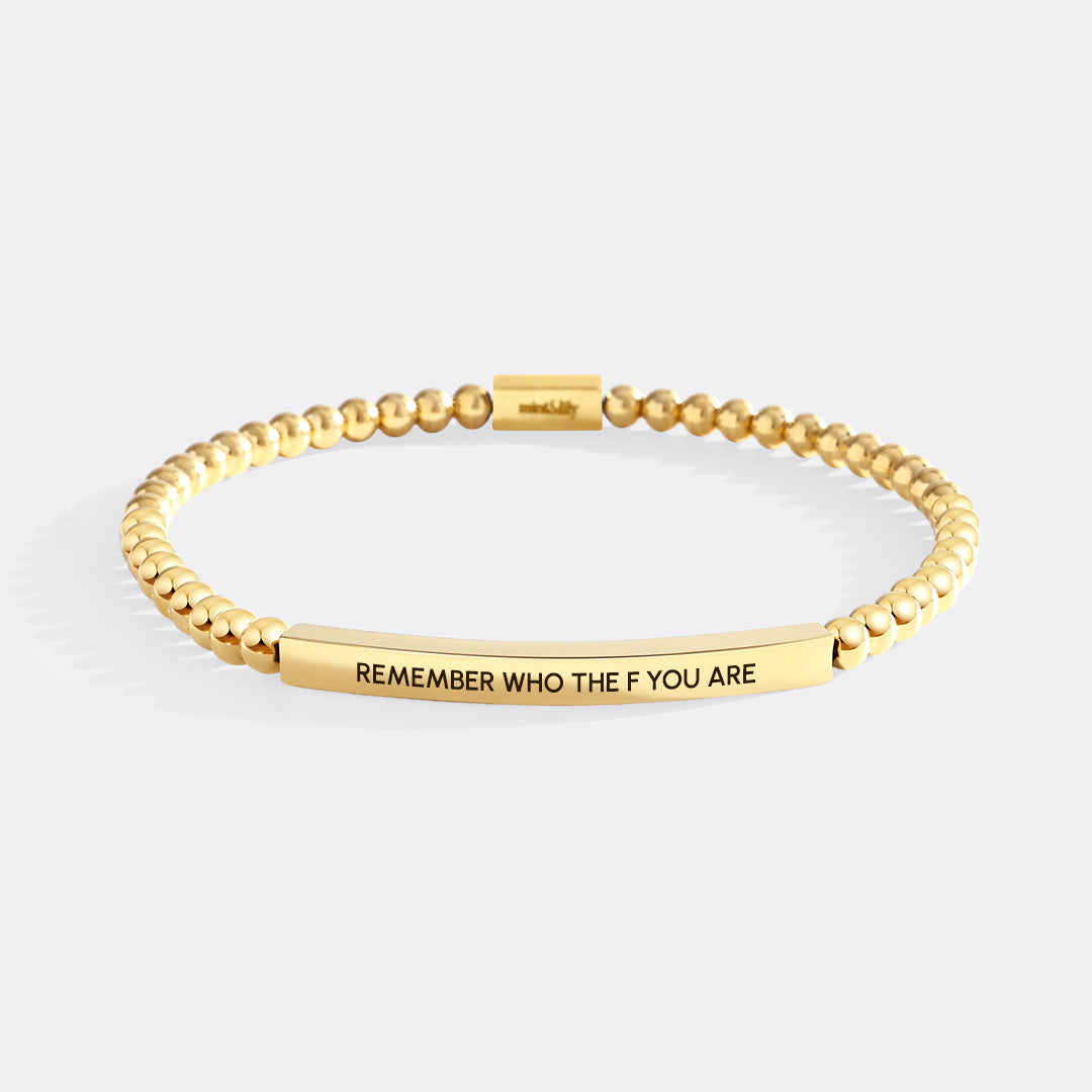 Remember Who The F You Are Beaded Inspire Bracelet by Seeyoura