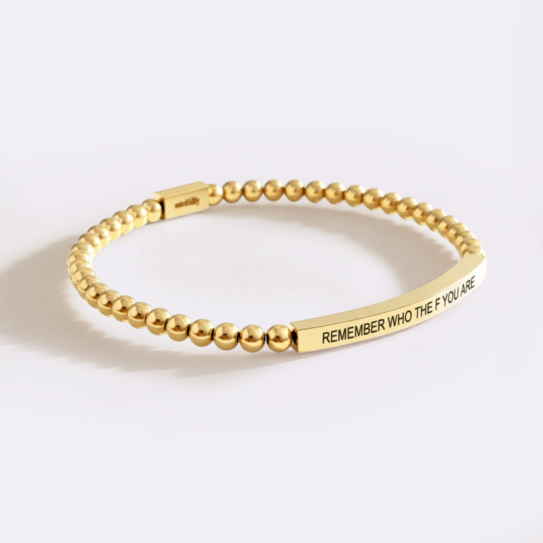 Remember Who The F You Are Beaded Inspire Bracelet by Seeyoura
