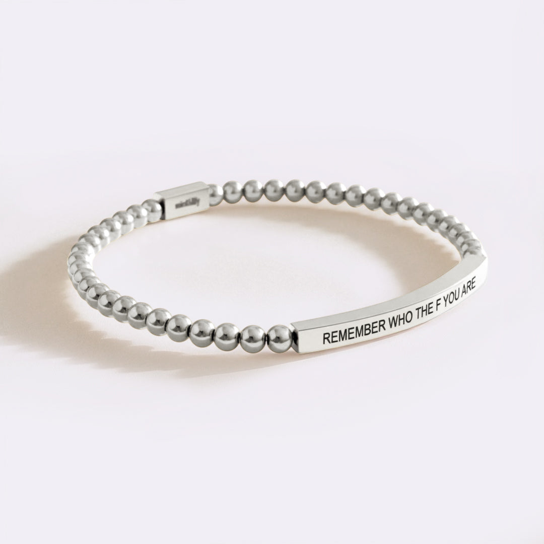 Remember Who The F You Are Beaded Inspire Bracelet by Seeyoura
