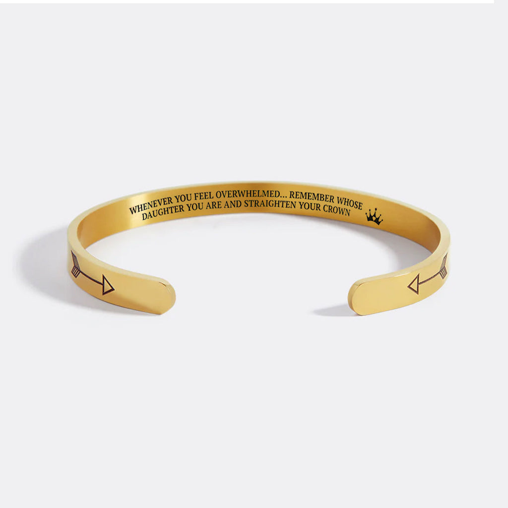 Remember Who You Are and Straighten Your Crown Cuff Bracelet by Seeyoura